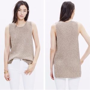 Madewell Sleeveless Knit Sweater High Low Size XS